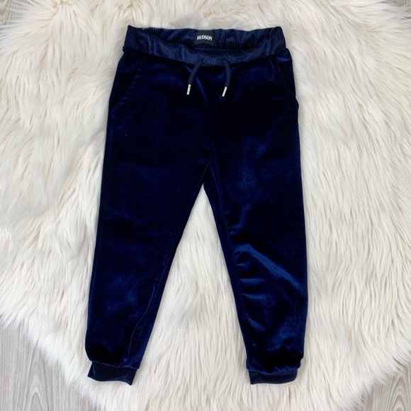 HUDSON Little Girl’s Blue Velour Joggers 4T - Picture 1 of 6